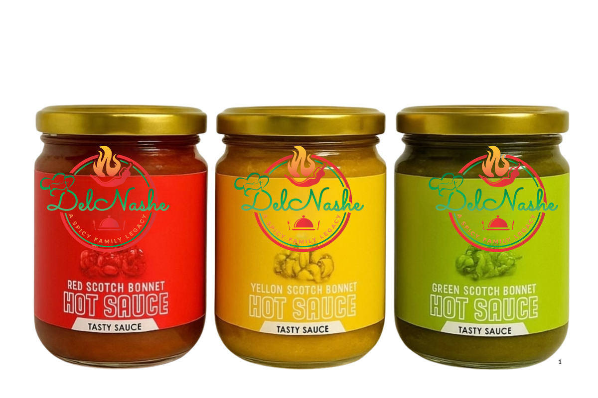 🌶️ Delnashe Scotch Bonnet Sauce Trio